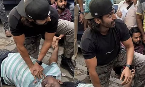 சாலையில் மயங்கி விழுந்த நபருக்கு சிபிஆர் கொடுத்து காப்பாற்றிய நடிகர் குர்மீத்