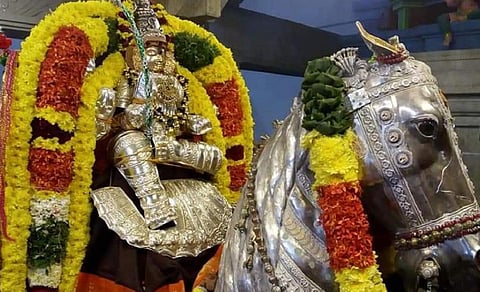 கன்னியாகுமரி பகவதியம்மன் பரிவேட்டை குதிரை வாகனம்