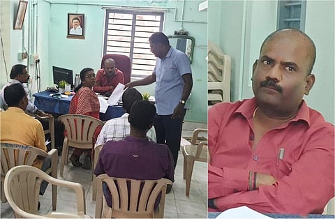 கோவில்பட்டி மின்வாரிய அலுவலகத்தில் லஞ்ச ஒழிப்பு போலீஸார் சோதனையில் ஈடுபட்டனர். செயற்பொறியாளர் காளிமுத்து.