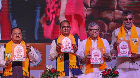 மத்தியப் பிரதேசத்தில் பாஜகவின் தேர்தல் அறிக்கை வெளியீடு