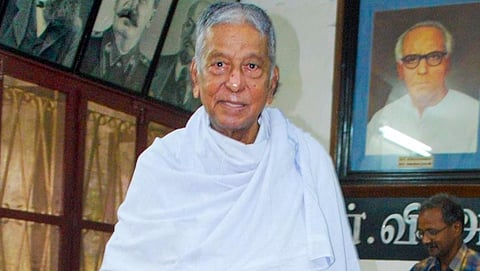 சுதந்திரப் போராட்ட வீரரும், மார்க்சிஸ்ட் கம்யூனிஸ்ட் கட்சியின் மூத்த தலைவருமான என்.சங்கரய்யா | கோப்புப் படம்