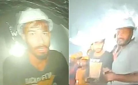 கேமராவில் பதிவான தொழிலாளர்கள்