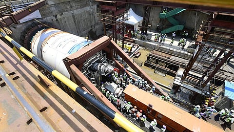 கலங்கரை விளக்கம் - கோடம்பாக்கம் தடத்தில் மெட்ரோ சுரங்கப் பணிகள் தீவிரம்