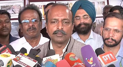 தாம்பரம் மாநகராட்சிக்குட்பட்ட நன்மங்கலத்தில் செய்தியாளர்களைச் சந்தித்த தேசிய பேரிடர் மேலாண்மை ஆணையத்தின் ஆலோசகர் குணால் சத்யார்த்தி