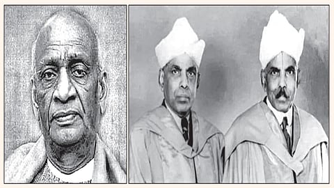 சர்தார் வல்லபபாய் படேல் மற்றும் ராமசாமி முதலியார், லட்சுமண சுவாமி முதலியார்.
