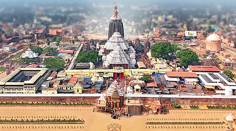 ஸ்ரீ மந்திர் பரிக்ரமா திட்டம் செயலாக்கம் பெற்றபிறகு, புதுப் பொலிவுடன் காட்சியளிக்கும் புரி ஜெகந்நாதர் கோயில்.
