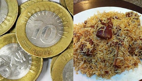 புதுச்சேரியில் 10 ரூபாய் நாணயத்துக்கு பிரியாணி - ஓட்டல் முன்பு நீண்ட வரிசை!