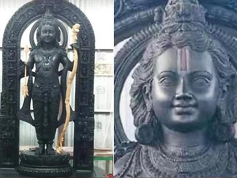 தங்க வில் - அம்பு: அயோத்தி ராமர் சிலையின் முழு தோற்றம் வெளியீடு