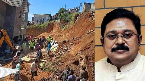 உதகை கட்டிட விபத்தில் உயிரிழந்தவர்களின் குடும்பத்தினருக்கு தினகரன் இரங்கல்