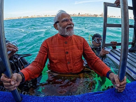 “என் பல வருட ஆசை நிறைவேறியது” - கடலுக்கடியில் மூழ்கிய துவாரகாவில் வழிபாடு; பிரதமர் மோடி நெகிழ்ச்சி