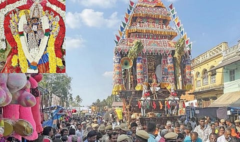 மாசி திருவிழா: பழநி மாரியம்மன் கோயில் தேரோட்டம் கோலாகலம்