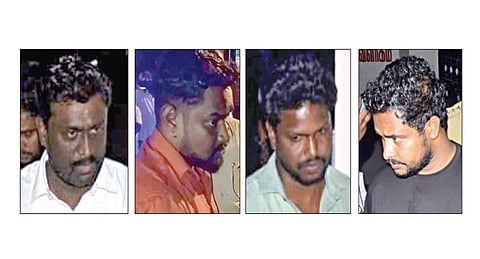 கைது செய்யப்பட்ட குடியரசு, ஸ்ரீ நிவாஸ், விக்னேஷ், வினோத்.