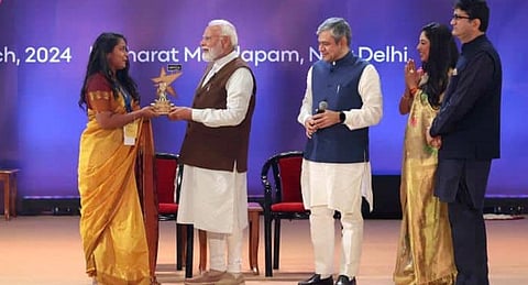 சென்னையை சேர்ந்த கீர்த்திகா கோவிந்தசாமி உட்பட 23 பேருக்கு தேசிய படைப்பாளி விருது: பிரதமர் மோடி வழங்கினார்