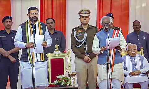 ஹரியாணா முதல்வராக நயாப் சிங் சைனி பதவியேற்பு.