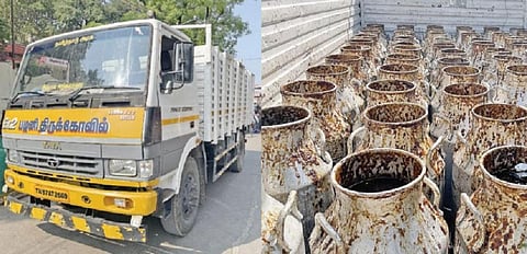 பழநி கோயில் பஞ்சாமிர்த லாரியை சிறைபிடித்து போராட்டம்