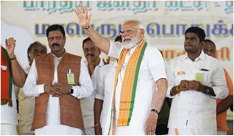 கன்னியாகுமரியில் பிரதமர் மோடி