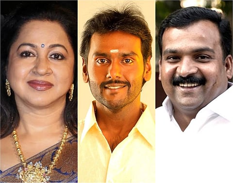 ராதிகா, விஜயபிரபாகரன், மாணிக்கம்தாகூர்.