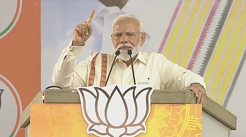 “கொள்ளை அடிப்பதிலும், ஊழல் செய்வதிலும் திமுக காப்புரிமை வைத்துள்ளது” - பிரதமர் மோடி விமர்சனம் @ வேலூர்