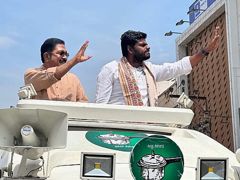 “டிடிவி தினகரன் வெற்றிபெற்றால் தமிழகத்தின் அரசியல் மாறும்” - தேனியில் அண்ணாமலை பேச்சு