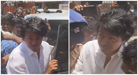தமிழக வெற்றிக் கழக தலைவர் விஜய் வாக்களிப்பு @ நீலாங்கரை