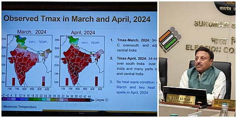 வானிலை காரணமாக ஏற்படும் ஆபத்துகளை தவிர்ப்பது குறித்து தலைமைத் தேர்தல் ஆணையர் ராஜீவ் குமார் தலைமையில் கூட்டம் நடந்தது.