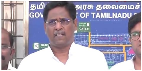 சென்னை தலைமைச் செயலகத்தில் திமுக சட்டத் துறைச் செயலாளர் என்.ஆர்.இளங்கோ.
