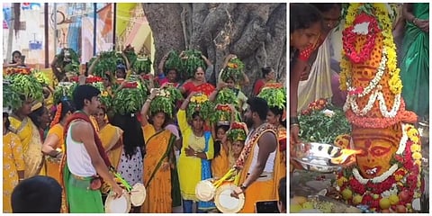 ஓசூரில் வெயிலின் உக்கிரம் குறைய வேண்டி பெண்கள் பால்குடம் எடுத்து மாரியம்மனுக்கு வழிபாடு செய்தனர்.