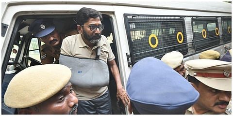 கஞ்சா வழக்கில் மதுரை நீதிமன்றத்தில் சவுக்கு சங்கர் ஆஜர்: திருச்சியில் மேலும் ஒரு வழக்கு