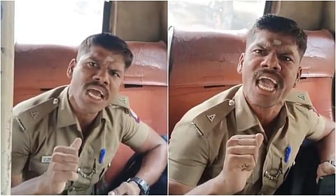பிரச்சினை செய்த காவலர்