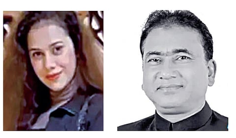 கைதான ஷிலாந்தி (இடது) அன்வருல் (வலது)