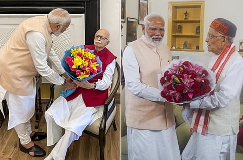 எல்.கே.அத்வானி, முரளி மனோகர் ஜோஷி உடன் பிரதமர் மோடி சந்திப்பு