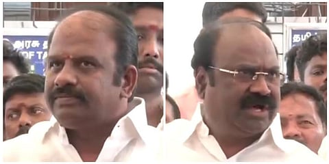 திமுக எம்எல்ஏக்கள் வசந்தம் கார்த்திகேயன் மற்றும் உதயசூரியன்
