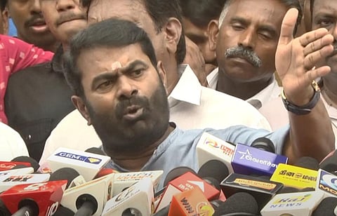 “என்னை விடவா அதிகம் பேசிவிட்டார்... சாட்டை துரைமுருகன் கைது ஏன்?” - சீமான் கொந்தளிப்பு