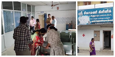 திருச்செங்கோட்டில் மருத்துவர் அனுராதாவுக்கு சொந்தமான மருத்துவமனையில் திருவாரூர் மாவட்ட மருத்துவ நலப்பணிகள் இணை இயக்குனர் தலைமையிலான அதிகாரிகள் சோதனை நடத்தினர்.