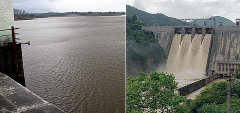 கோவை அருகே தமிழக கேரள எல்லைப் பகுதியில் அமைந்துள்ள வாளையார் அணையில் நீர் வரத்து அதிகரித்துள்ளது. பில்லூர் அணை நிரம்பியதால் அணைக்கு வரும் தண்ணீர் மதகுகள் வழியே வெளியேற்றப்படுகிறது. படங்கள்: ஜெ.மனோகரன்.