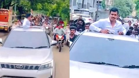 பேரணி நடத்தி அழைத்து சென்றதால் விடுதலையான மும்பை தாதா மீண்டும் சிறையிலடைப்பு