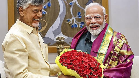 பிரதமர் மோடியுடன் சந்திரபாபு நாயுடு சந்திப்பு