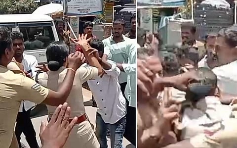 அருப்புக்கோட்டையில் சாலை மறியலைத் தடுக்க முயன்ற பெண் டிஎஸ்பியின் தலைமுடியைப் பிடித்து இழுத்து தாக்குதல் நடத்திய சம்பவம் அதிர்ச்சியை ஏற்படுத்தியுள்ளது.