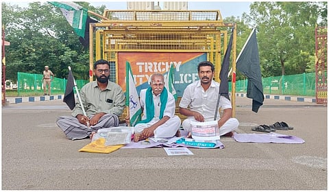 திருச்சி: ஹைடெக் பார் திறப்பதை எதிர்த்து விவசாய சங்கத் தலைவர் தனி ஒருவராக உண்ணாவிரதம்
