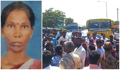 பெண் தொழிலாளர் மாயம்: காவல் துறைக்கு எதிராக தி.மலை நெடுஞ்சாலையில் உறவினர்கள் மறியல்