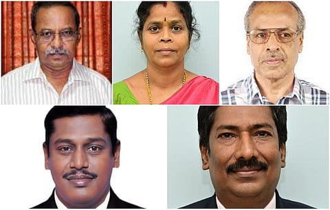 இடமிருந்து வலம்: எம்.பழனியாண்டவர், எம்.சத்தியபாமா, எம்.லட்சுமணன், தை.சி.சபரி கிரிசன்,ஆர்.ரமேஷ்.