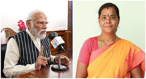 ‘மனதின் குரல்’ நிகழ்ச்சியில் பிரதமர் மோடி பாராட்டிய மதுரை தமிழாசிரியை சுபஸ்ரீக்கு குவியும் வாழ்த்து!