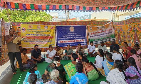 கரூர் மாநகராட்சியுடன் ஆண்டாங்கோவில் கிழக்கு ஊராட்சி இணைப்பு: கிராம சபையில் எதிர்ப்பு