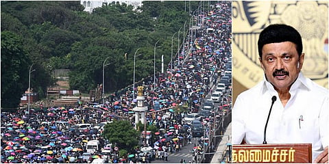 மெரினா சம்பவத்தில் உயிரிழந்த 5 பேரின் குடும்பத்துக்கு தலா ரூ.5 லட்சம்: முதல்வர் ஸ்டாலின் அறிவிப்பு