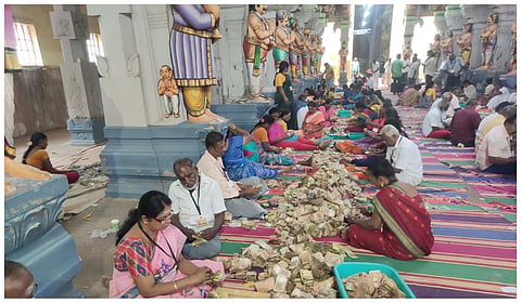 ராமேசுவரம் கோயிலில் நடைபெற்ற உண்டியல் எண்ணும் பணி