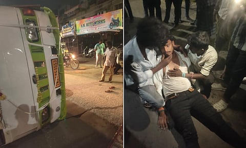 விஜய்யின் தவெக மாநாட்டுக்கு சென்ற வேன் கவிழ்ந்து விபத்து: தாம்பரம் அருகே 11 பேர் காயம்