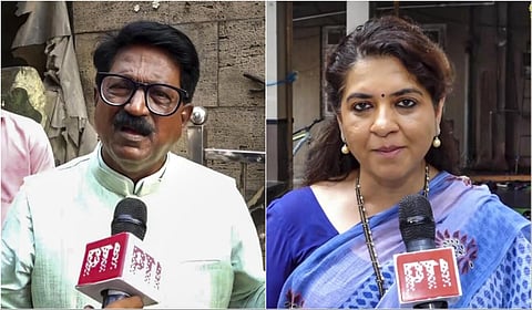 இடது: அரவிந்த் சாவந்த் | வலது: ஷைனா என்சி