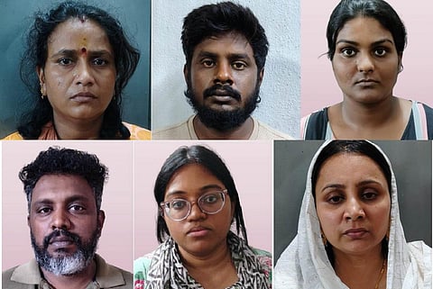 (மேல்வரிசை) மகேஸ்வரி, லோகேஷ், ஜெயசக்தி, (கீழ்வரிசை) முகமது நிஷாத், நாஸியா, சீமா பேகம்.