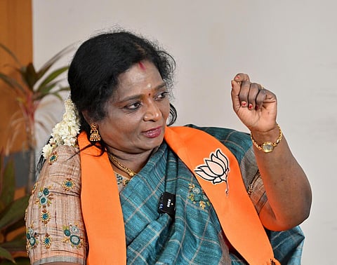‘‘தமிழ்த்தாய் வாழ்த்தை புறக்கணிப்பது நியாயமா?’’ - தமிழக முதல்வருக்கு தமிழிசை சவுந்தரராஜன் கேள்வி