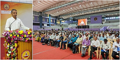 தேசிய கல்விக்கொள்கை-2020-ஐ நடைமுறைப்படுத்துவது தொடர்பாக சென்னை ஐஐடியில் நடைபெற்ற கருத்தரங்கில் யுஜிசி தலைவர் எம்.ஜெகதிஷ் குமார் பேசினார்.